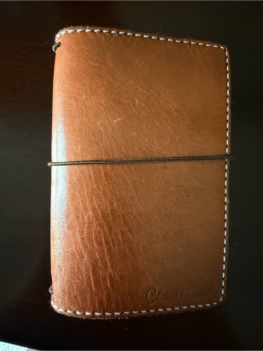 Chic Sparrow Leather Travel Notebook Cover - Brown pocket size Mr Darcy